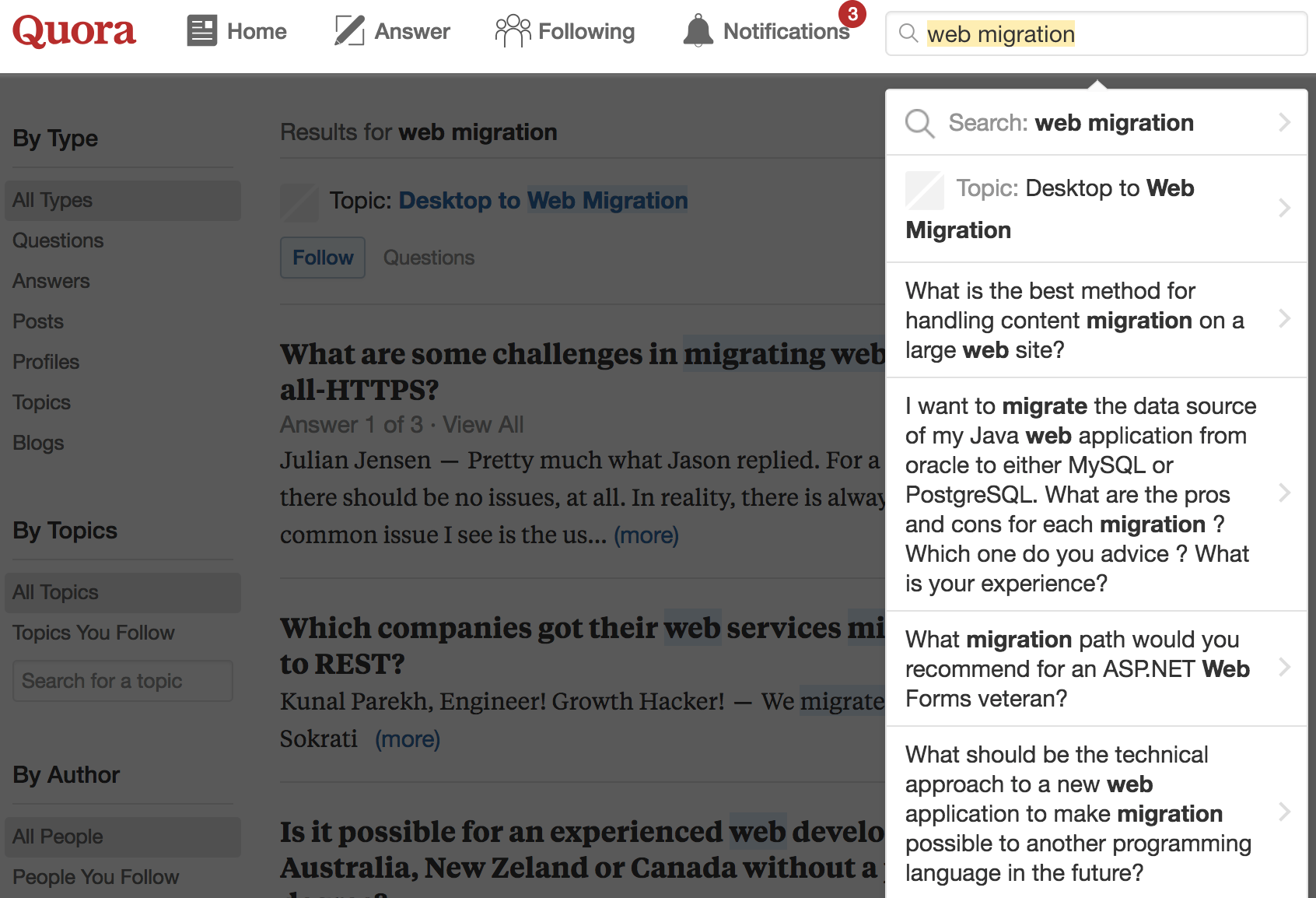 Quora results