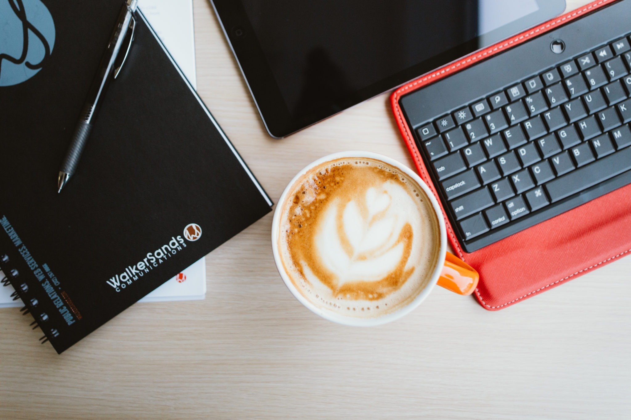 Walker Sands swag latte notebook