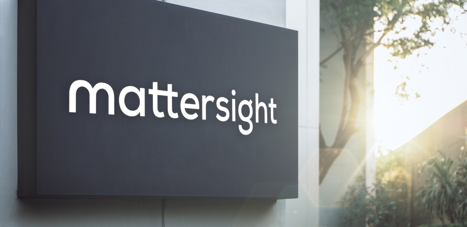Mattersight logomark on sign