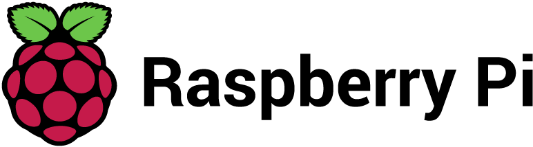raspberry pi logo with red raspberry icon