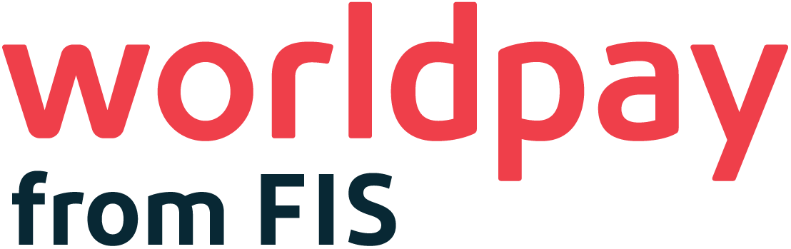 Red worldpay logo with copy reading "from FIS"