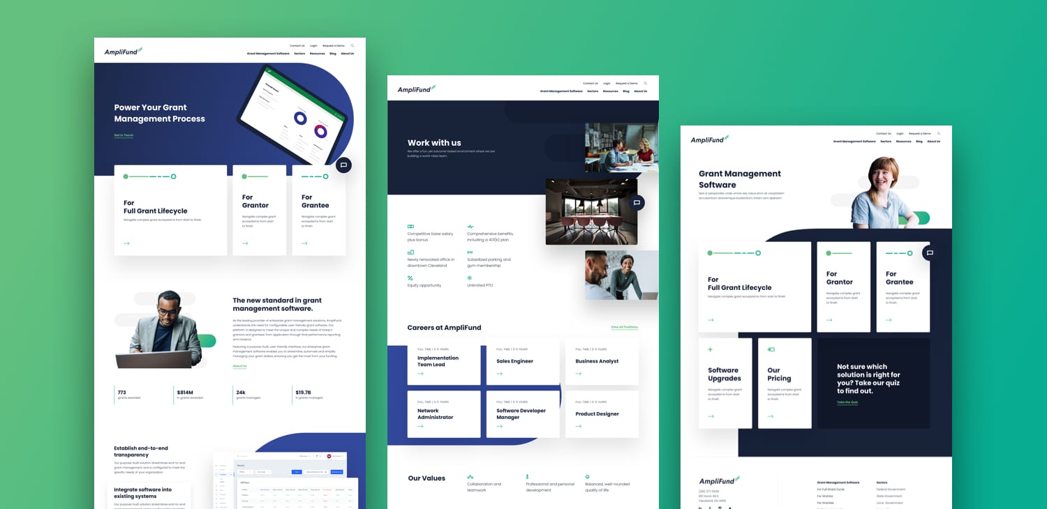 AmpliFund web pages