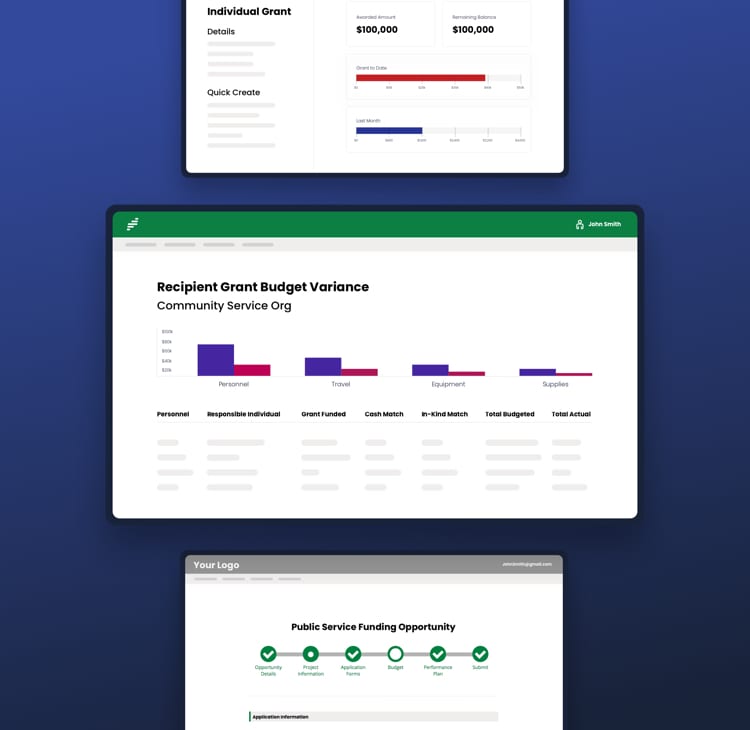 AmpliFund platform mock-up