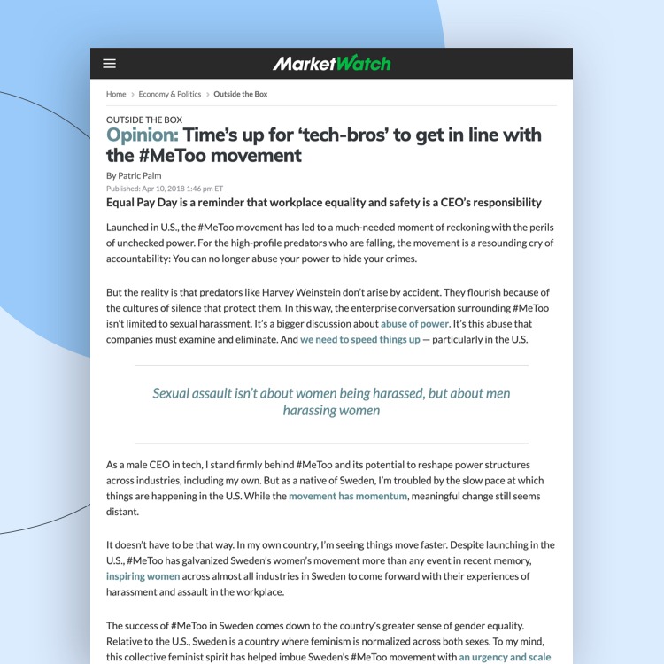 Favro MarketWatch placement
