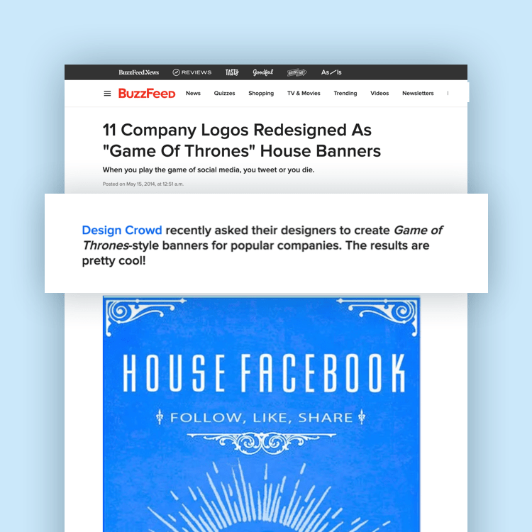 DesignCrowd BuzzFeed PR placement