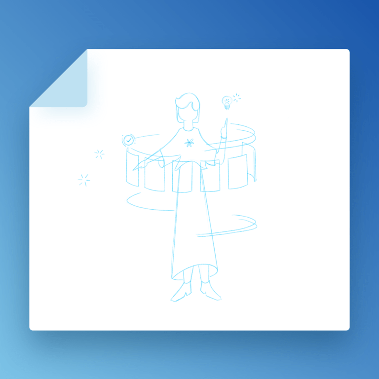 Mockup of a sketch that became a Bill.com social graphic