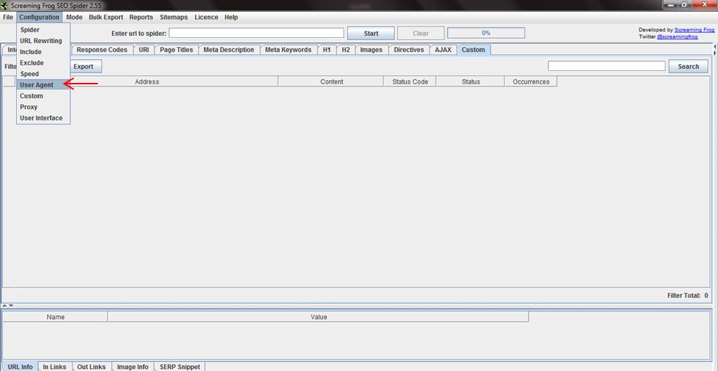 Image showing how to use configuration menu