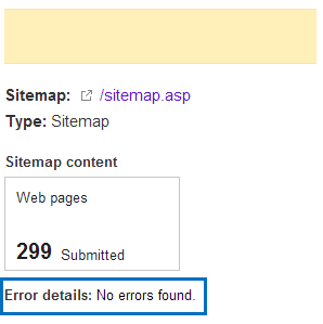 Image showing if there are error details