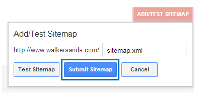 How to add submit sitemap