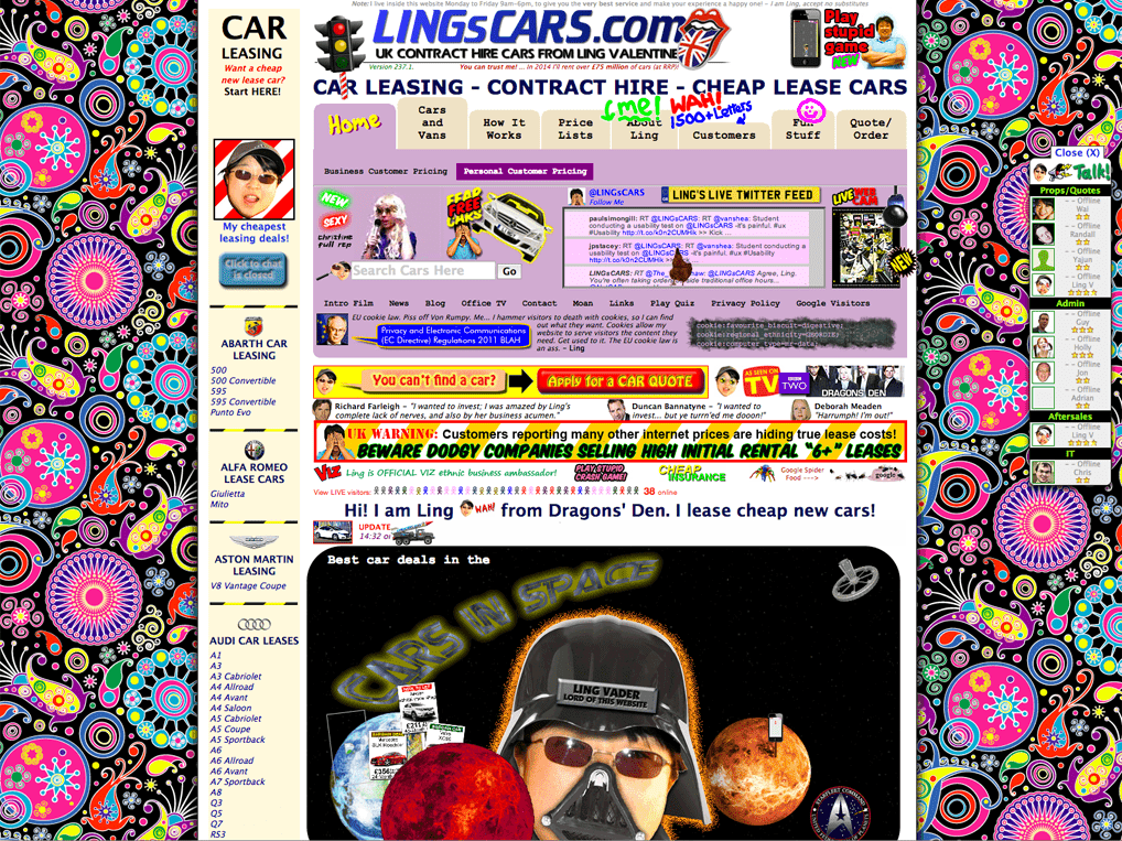 Image showing a chaotic website
