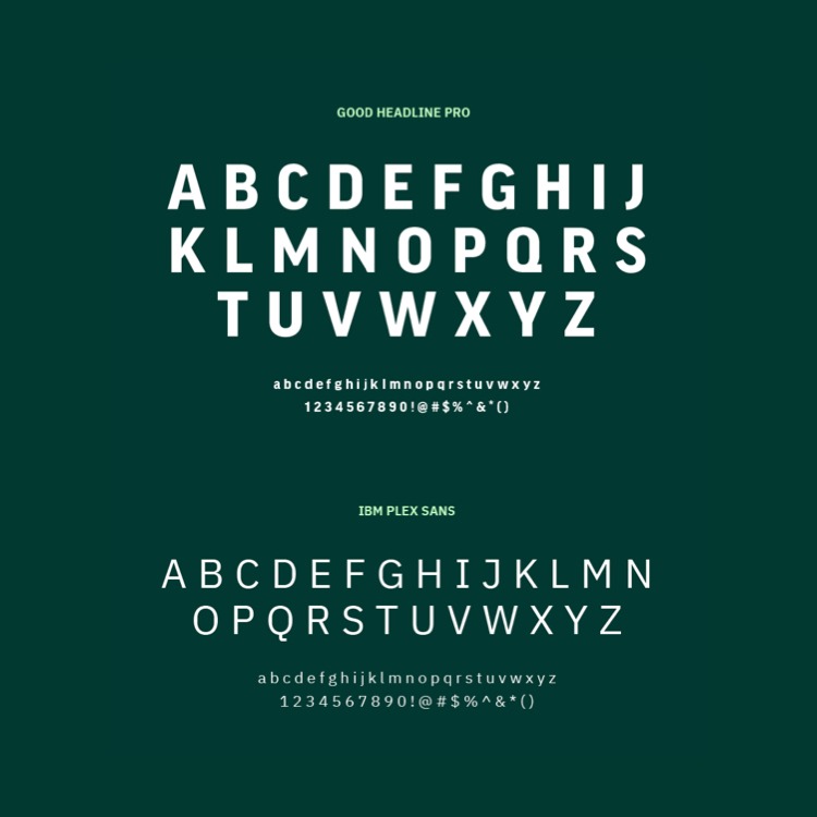 Mockup of Hub Group's new typeface under the new brand