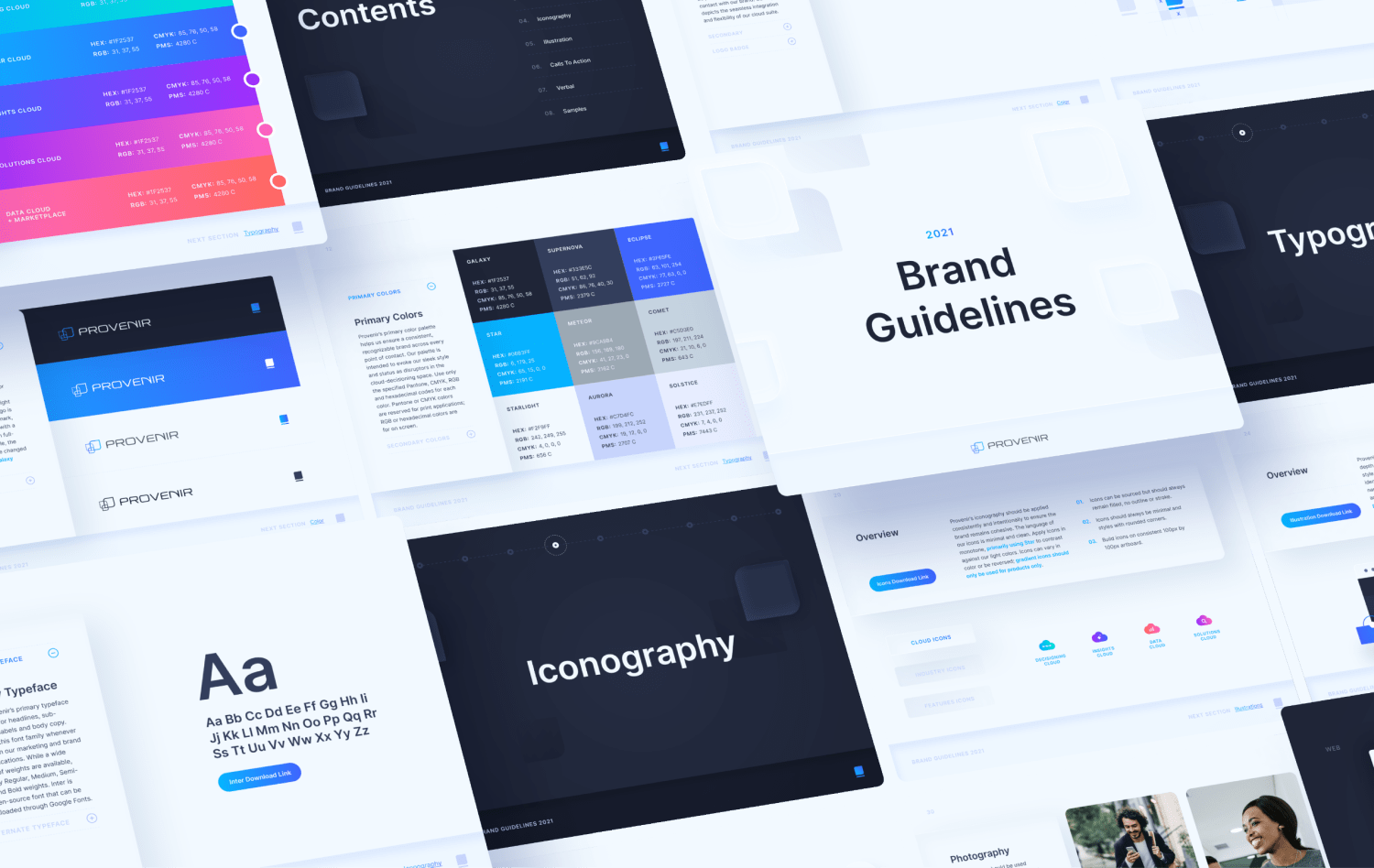 Mockup of Provenir's brand guidelines