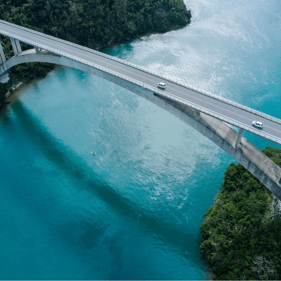 Photograph of a bridge that showcases example of Haley & Aldrich website imagery