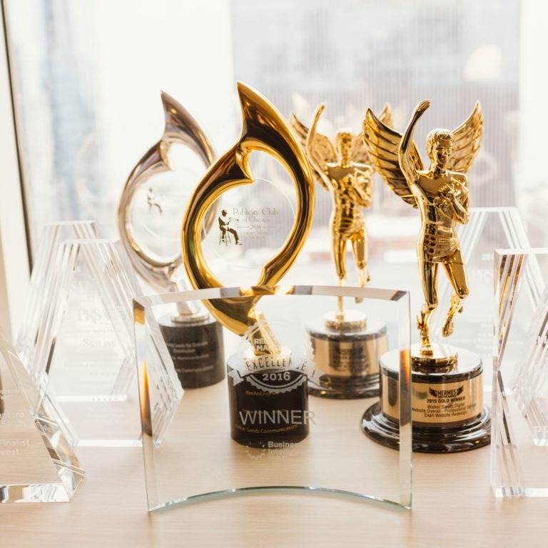 Picture of Walker Sands' award trophies