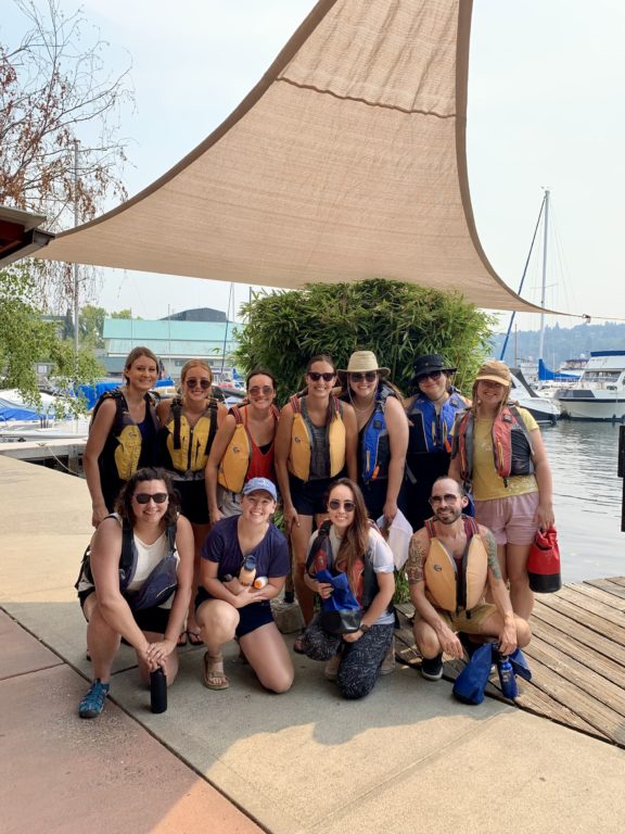 The Walker Sands Seattle team during their annual kayak outing