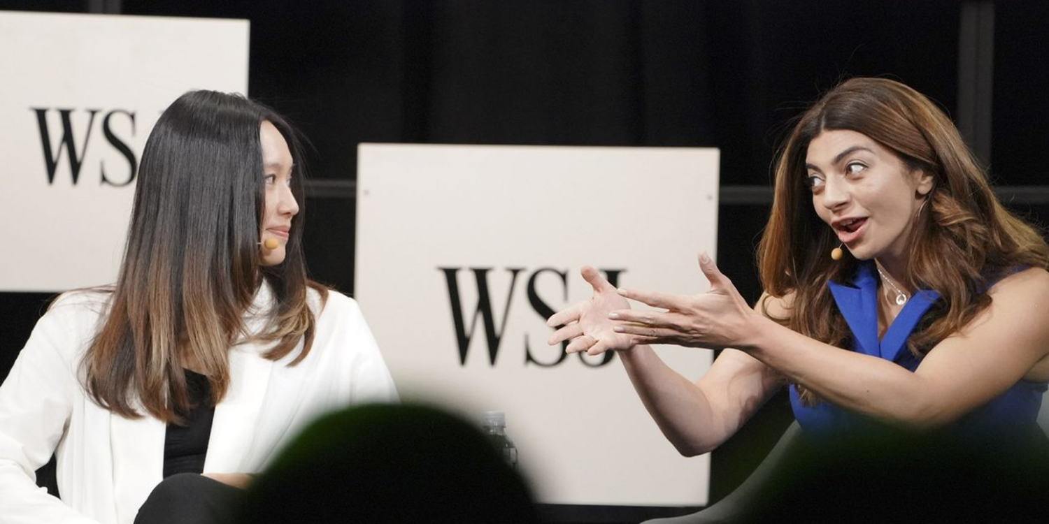 Photo of Rana el Kaliouby, Affectiva's CEO, speaking at the Wall Street Journal Future of Everything Festival