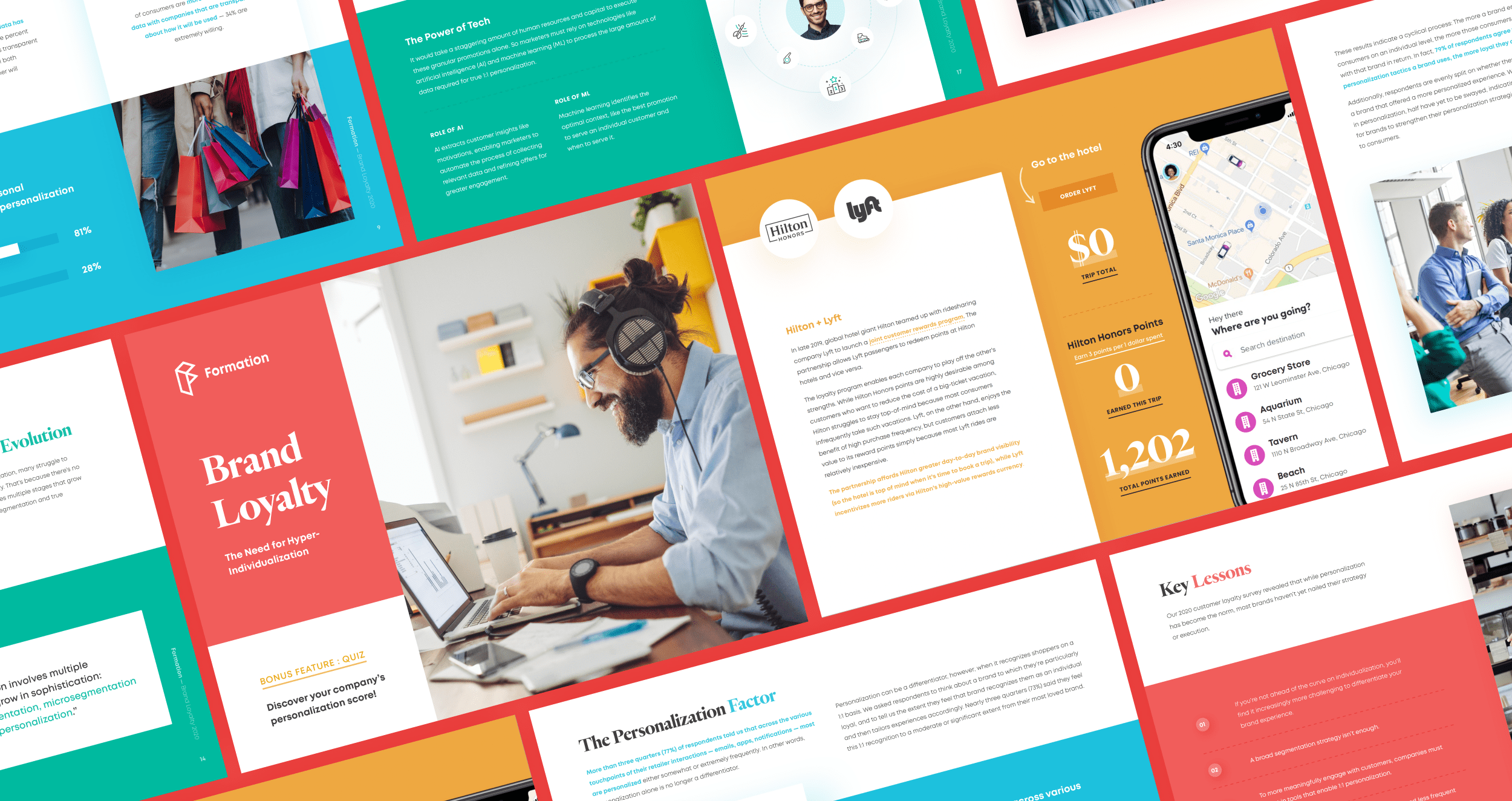 Mockup of pages from Formation's Brand Loyalty research report