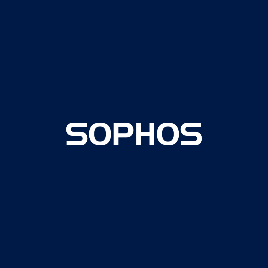 Sophos logo on blue background