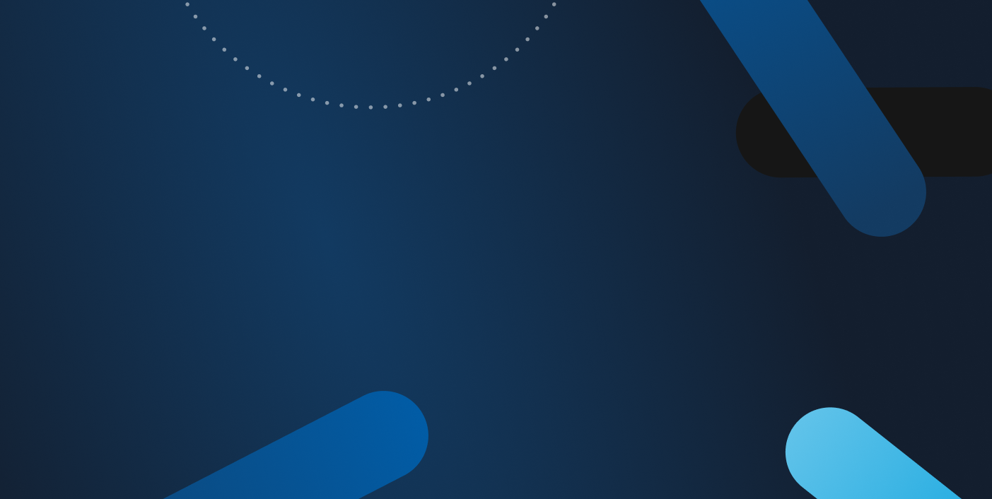 Navy blue header with abstract shapes