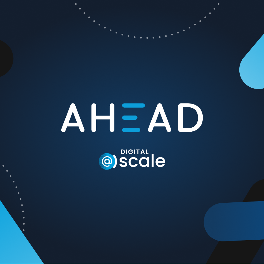 Ahead logo with tagline Digital @ Scale