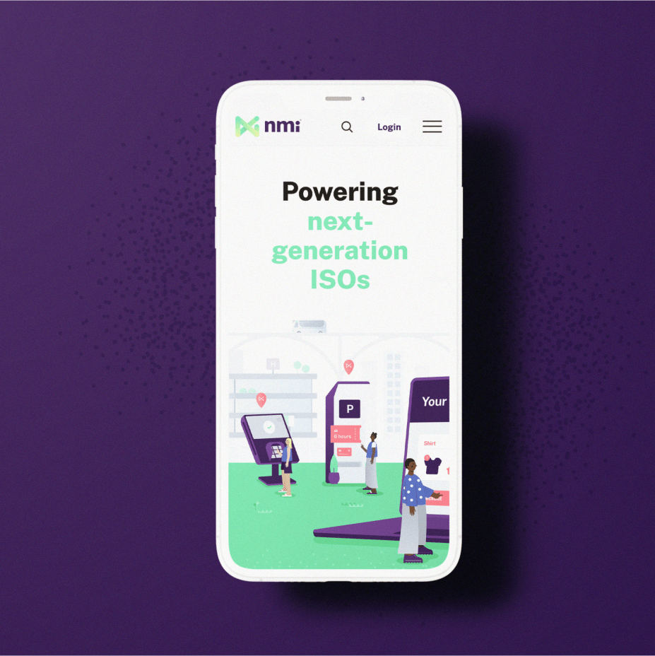NMI mobile website mockup