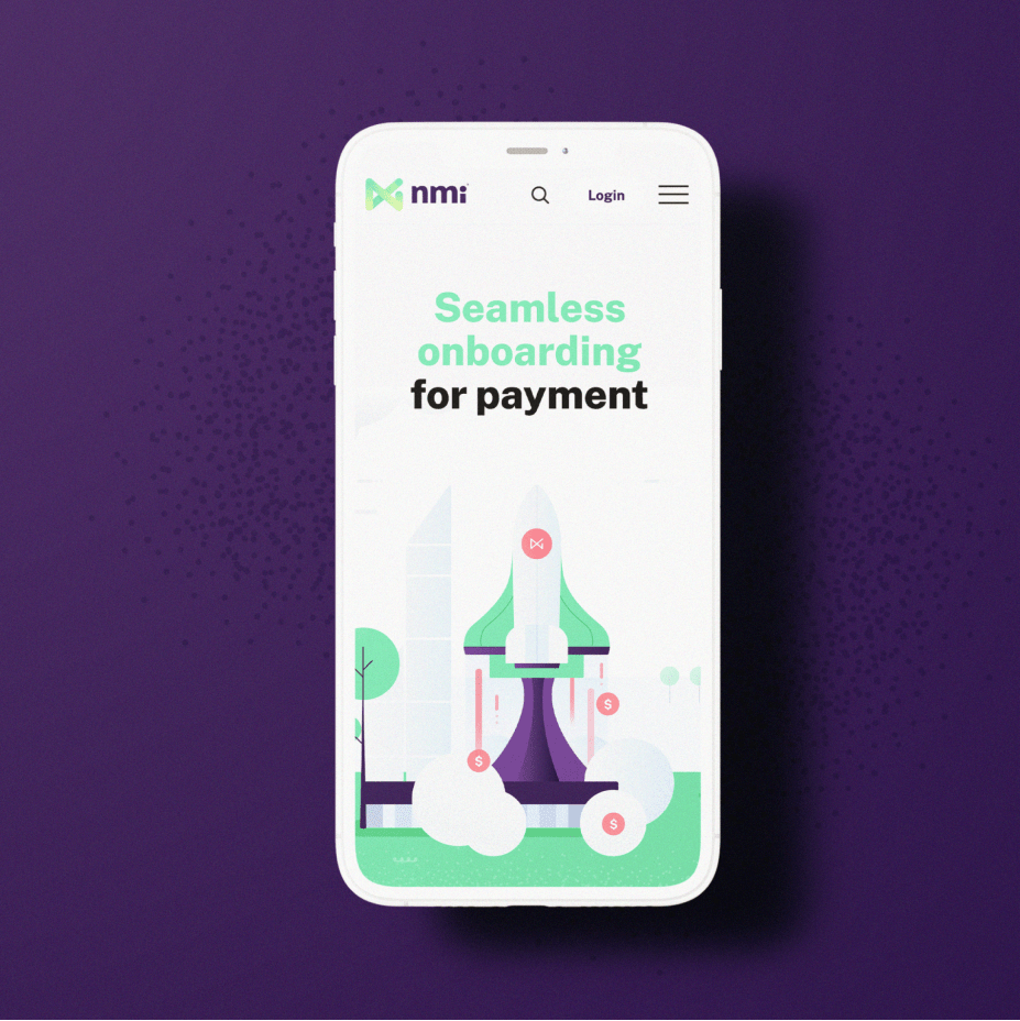 NMI mobiile website mockup