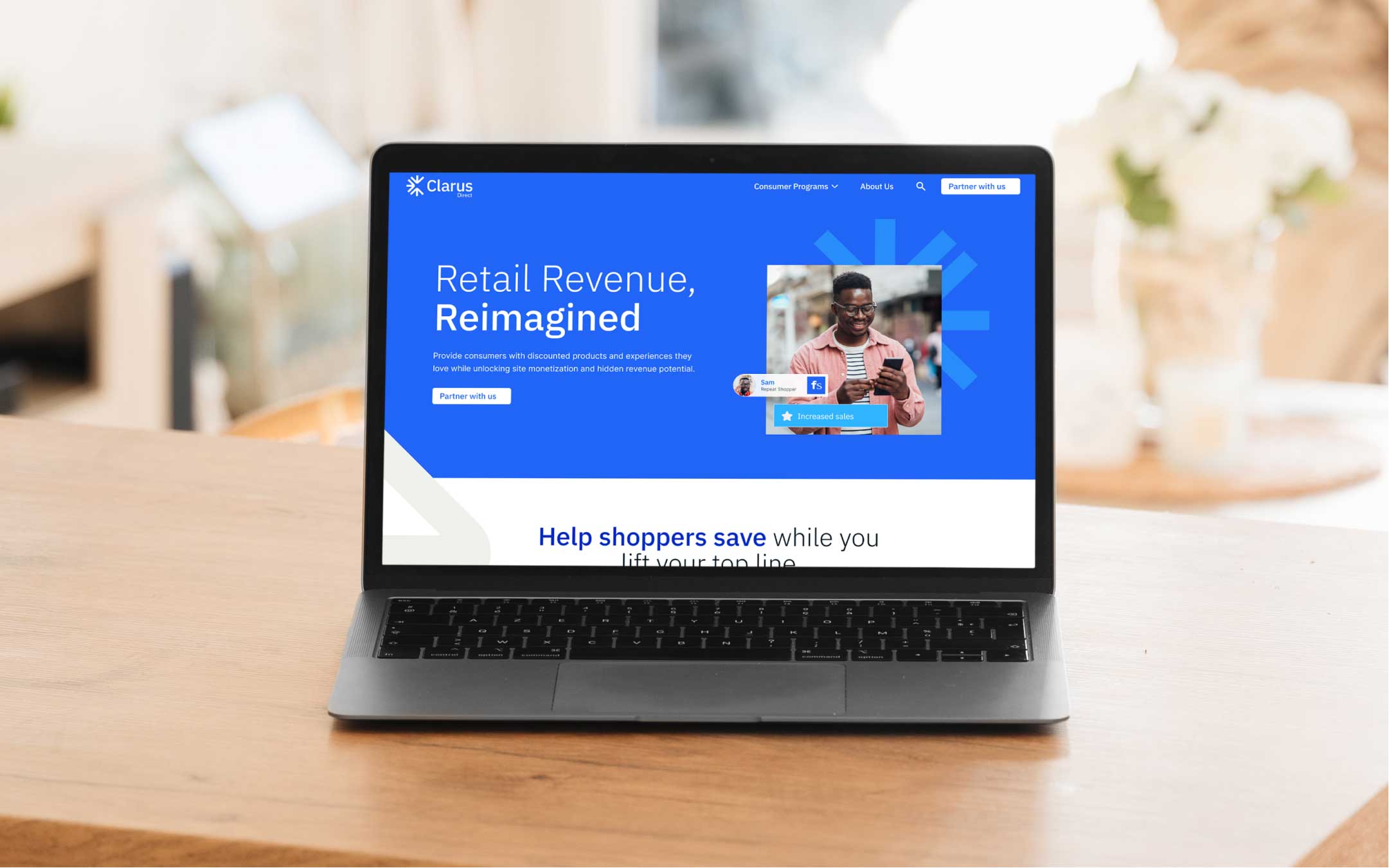 Clarus Direct website on desktop