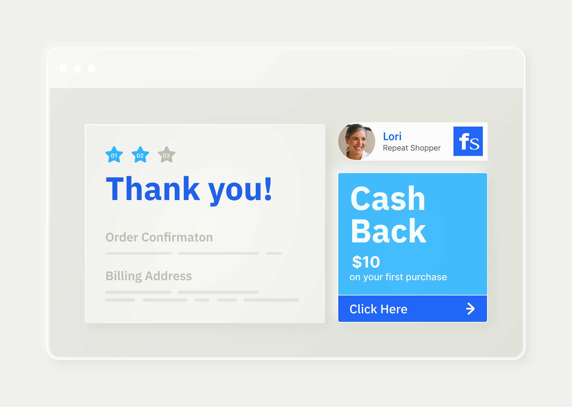 Clarus Direct thank you page mockup