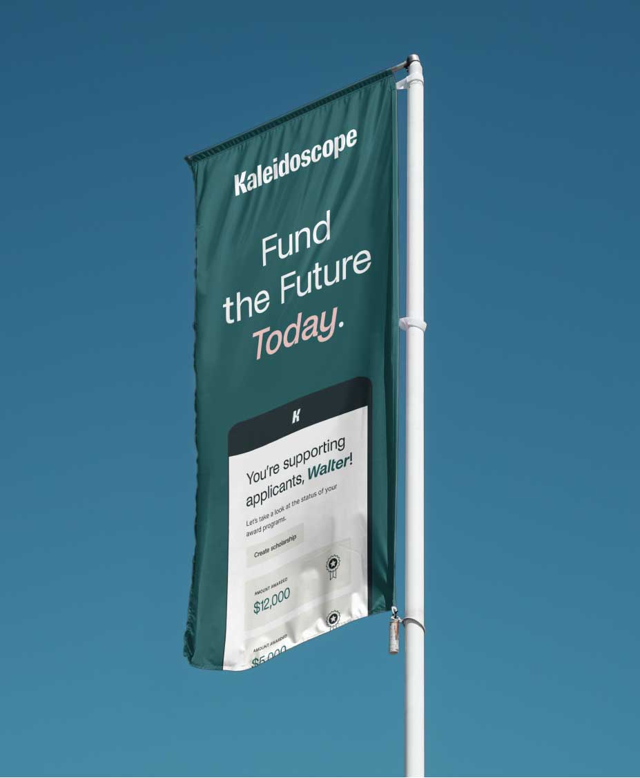 Kaleidoscope banner mockup