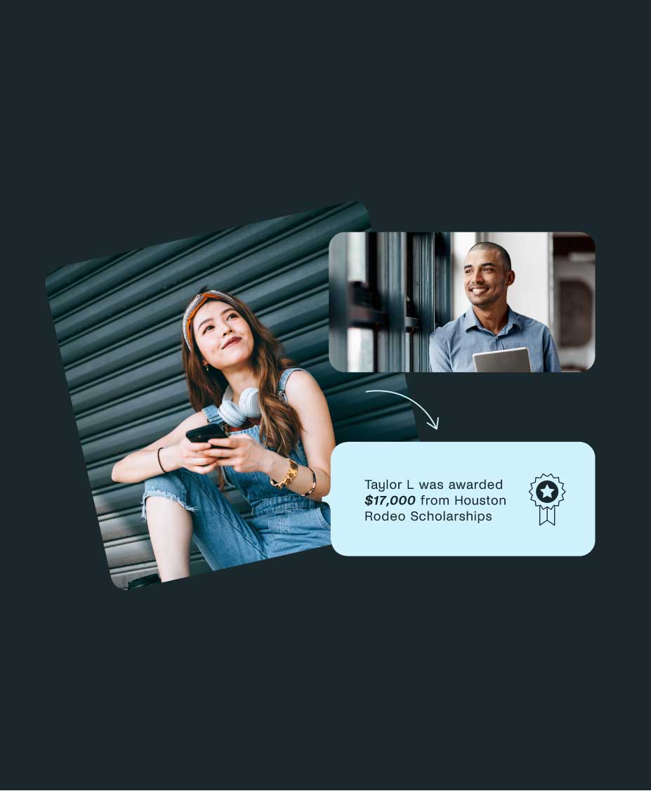 Mockup with two people getting Kaleidoscope notification