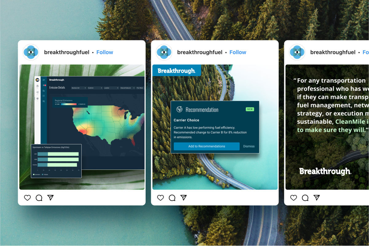 Mockups of Breakthrough tweets