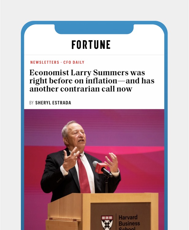 Fortune article mockup on mobile