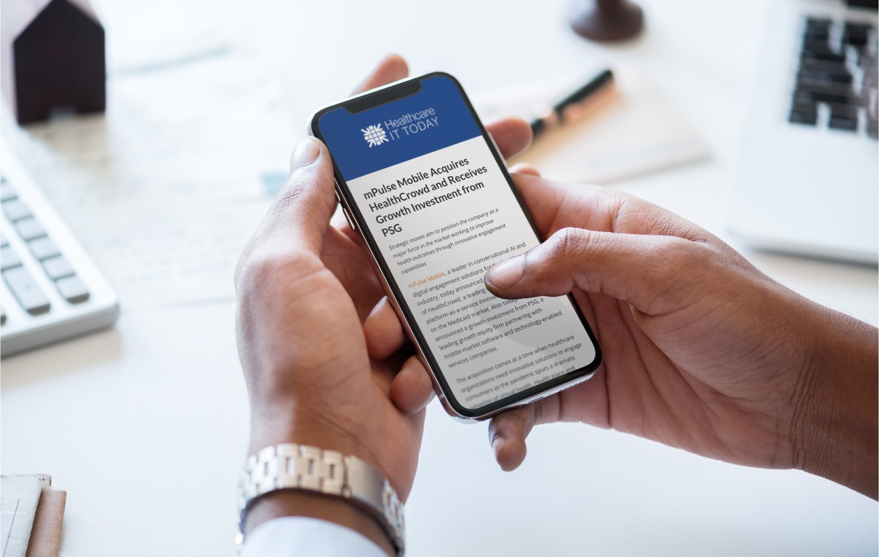Healthcare IT Today article mockup on mobile.