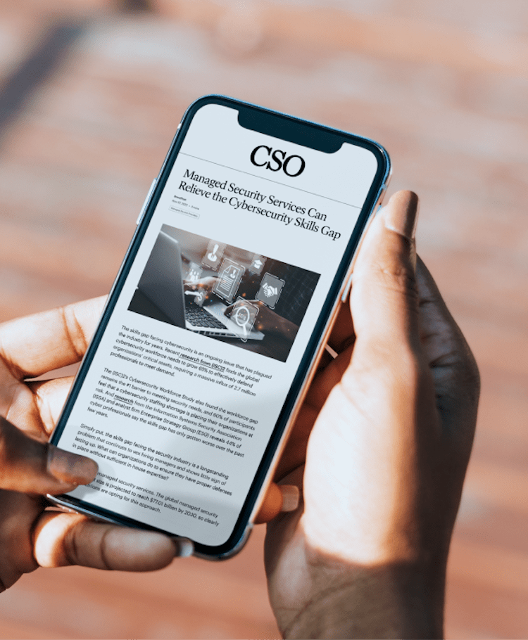 CSO sponsored article mocked up on iPhone