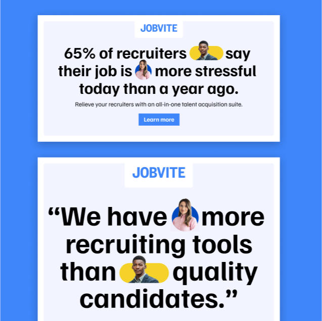 Social media graphics for Jobvite.