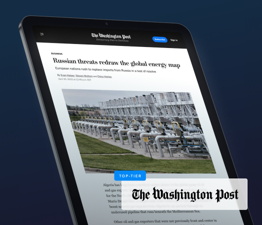 iPhone with Washington post article