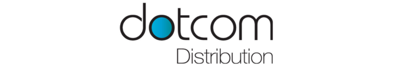 dotcom distribution wordmark against white background