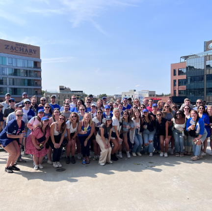 Portrait of Walker Sands employees at the Chicago Cubs game