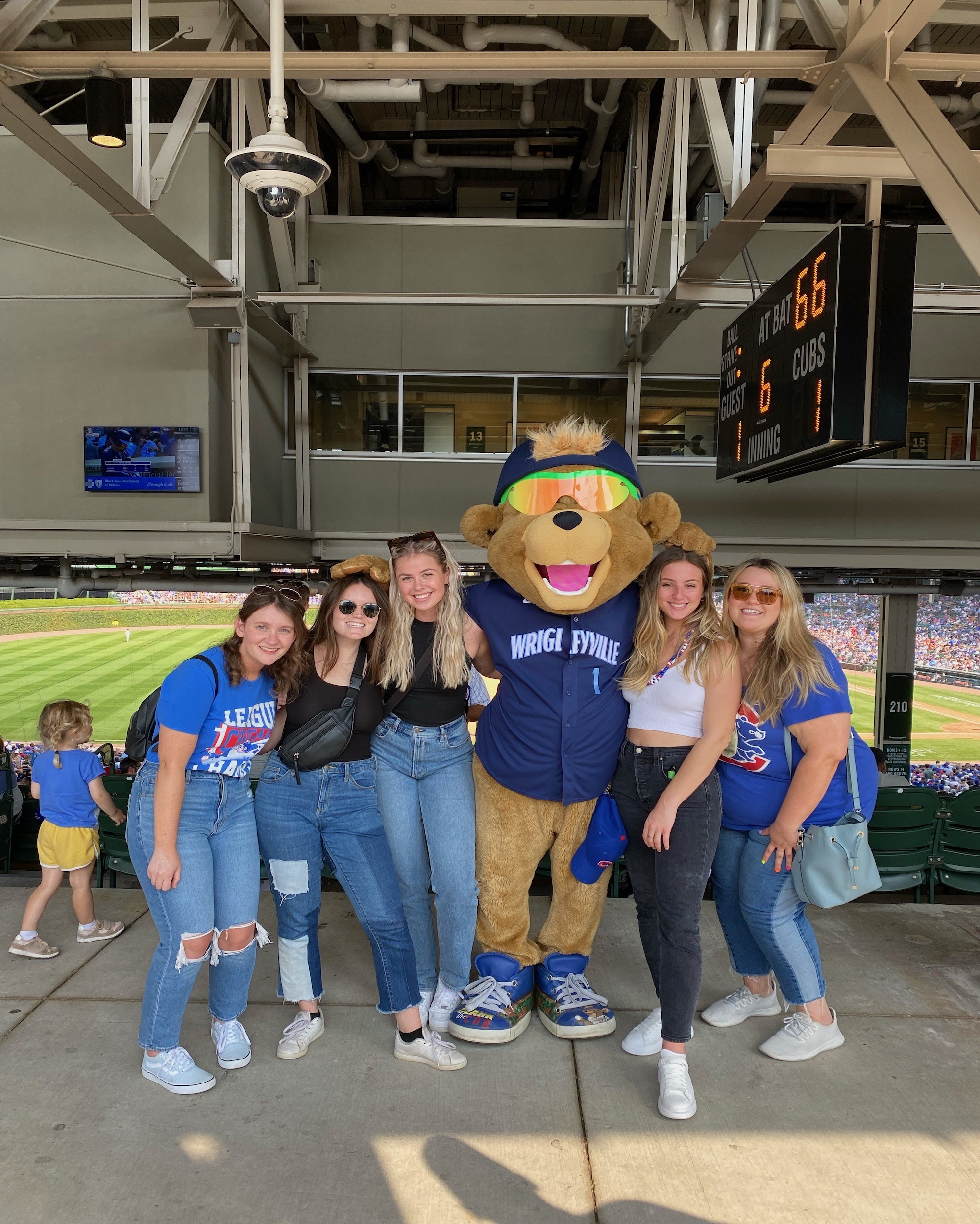 Walker Sands team and Cubs mascot