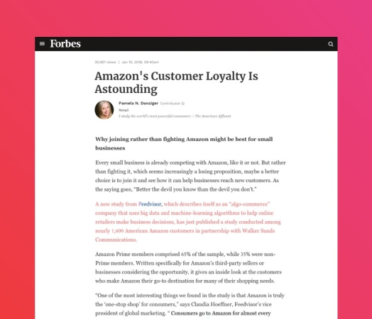 Amazon's astonishing customer loyalty is driven by data-driven PR campaigns.