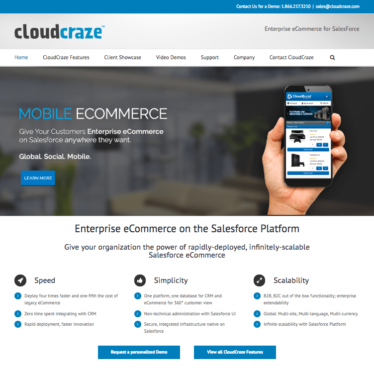 old cloudcraze website circa 2015