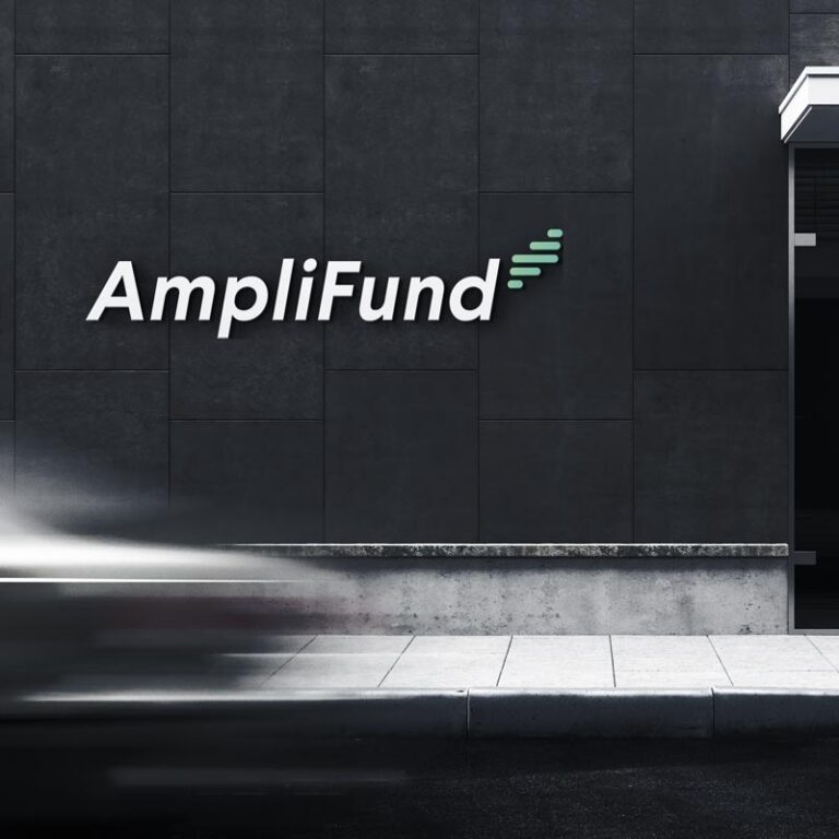 the new amplifund logo on the side of a building