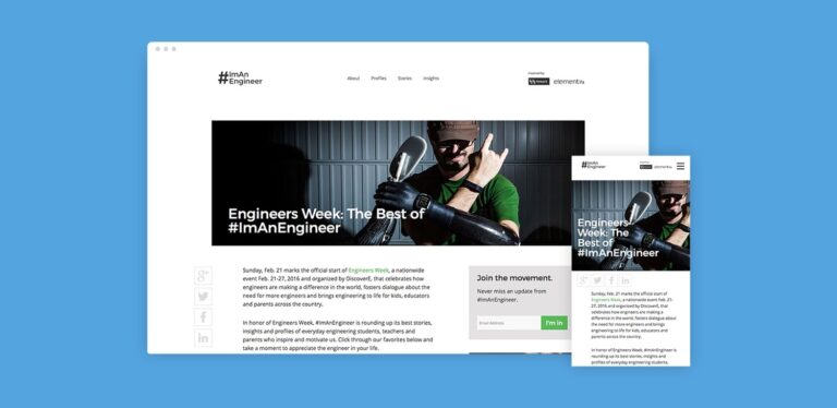 screenshots of the hashtag i am an engineer campaign featuring engineers week