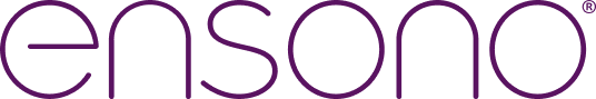 Ensono wordmark in purple font