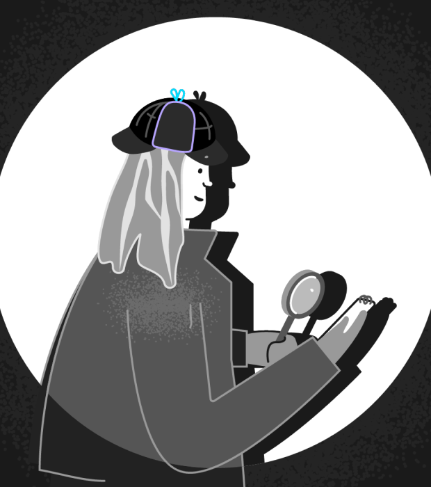 Animation of a female SoftwareOne Cloud Detective