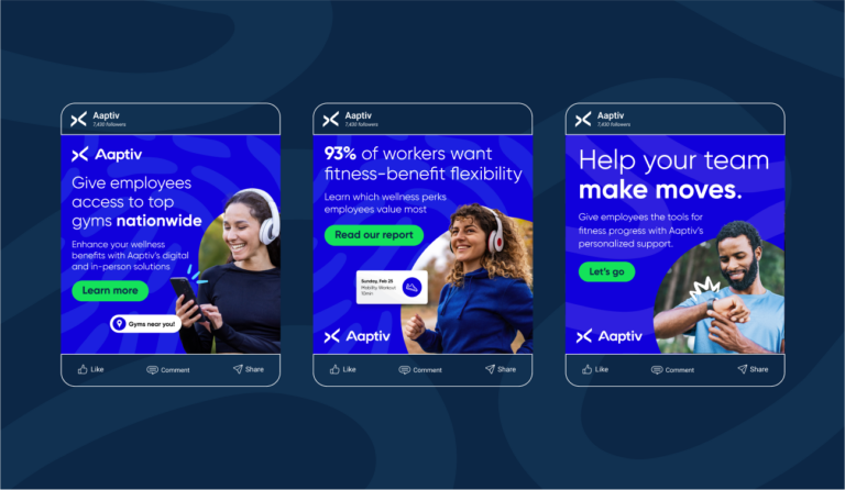 Aaptiv brand social media examples
