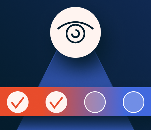 Eye logo with pipeline